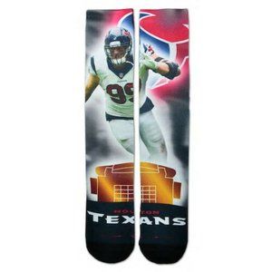 Houston Texans Football Crew Socks Size Large Adult